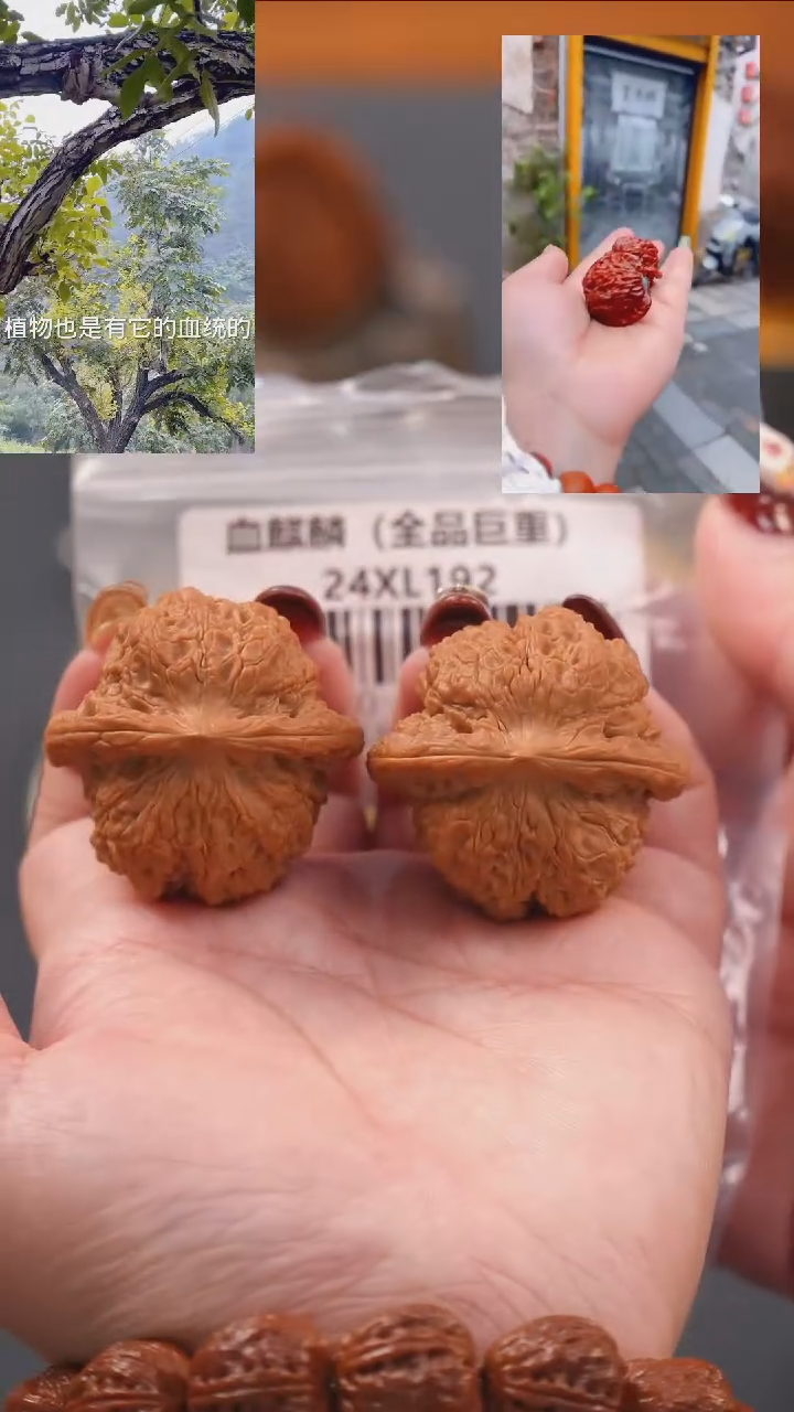 【闪购商品】文玩核桃吊坠40血麒麟狮子头（全品巨重）
