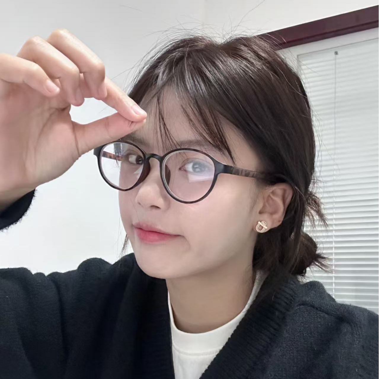 H H（400-499）黑框可配度数防蓝光显瘦素颜神器眼镜框架平光镜男女