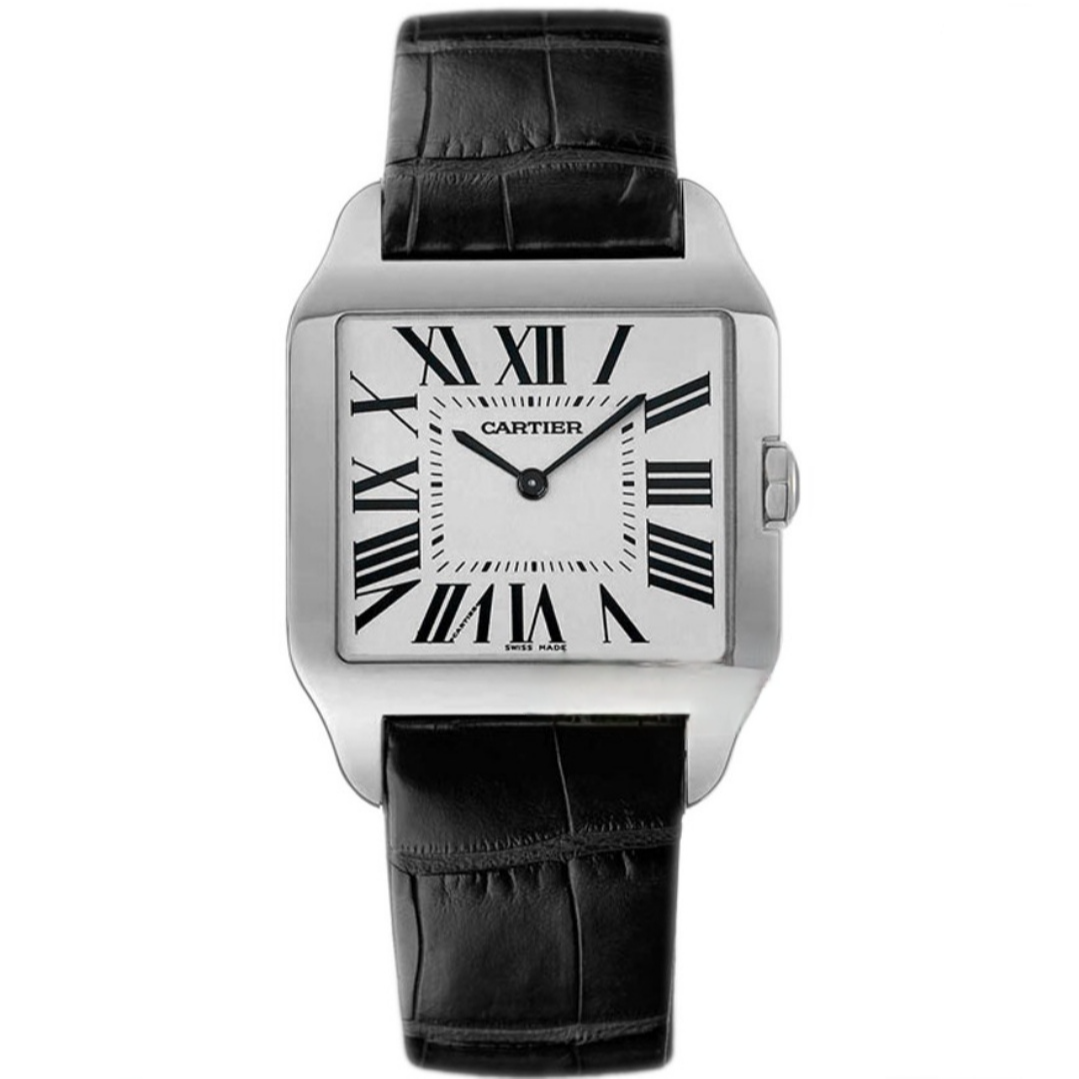95新 Cartier/卡地亚 山度士W2007051单表44.6*34.6大号/手动机械