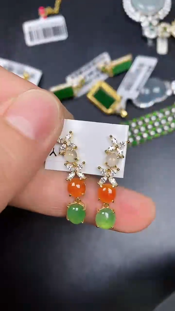 银S925镶嵌戒指翡翠1420