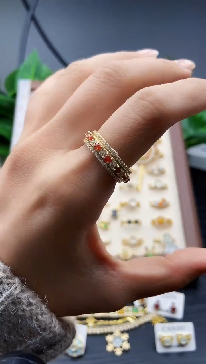 银S925镶嵌戒指翡翠12