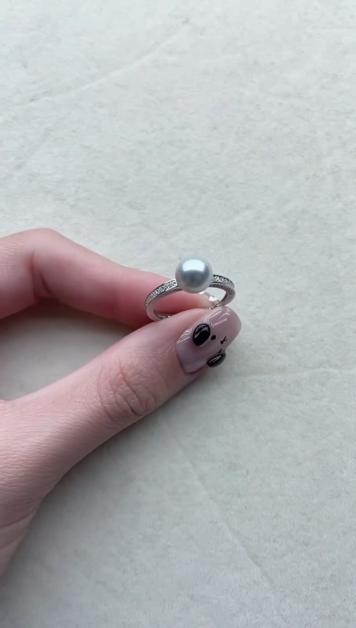 【闪购商品】海水珍珠戒指银S925镶嵌92