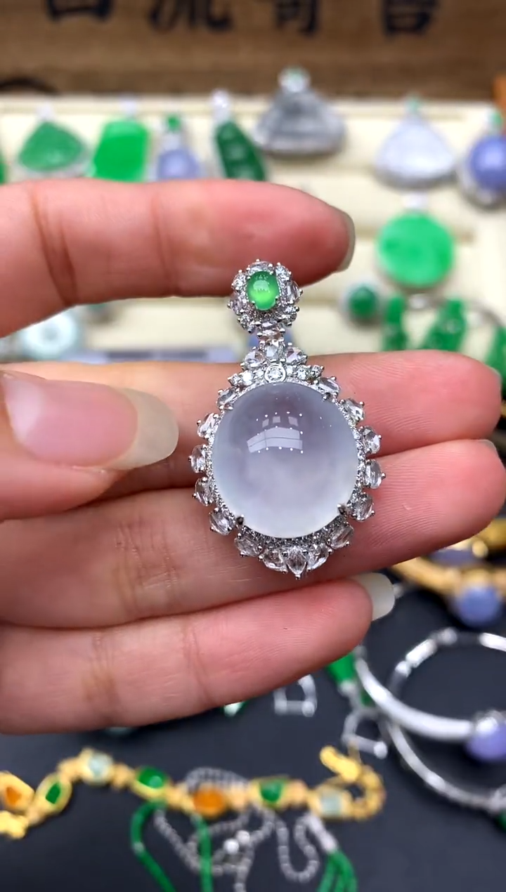 【闪购商品】翡翠颈饰18K金镶嵌527-中国好珍宝