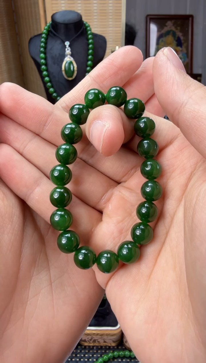 【闪购商品】和田玉（碧玉）手链未镶嵌 