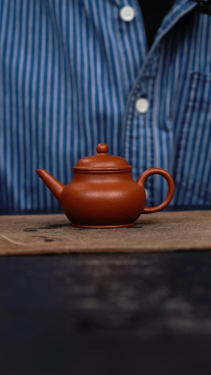 【闪购商品】紫砂茶壶朱泥手工芭乐水平壶