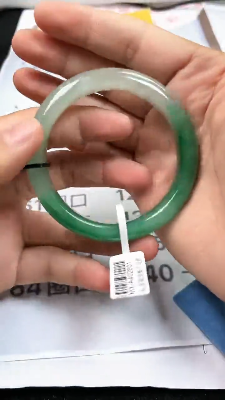 【闪购商品】石英质玉手镯未镶嵌3161非洲翠多样性手镯58圈口