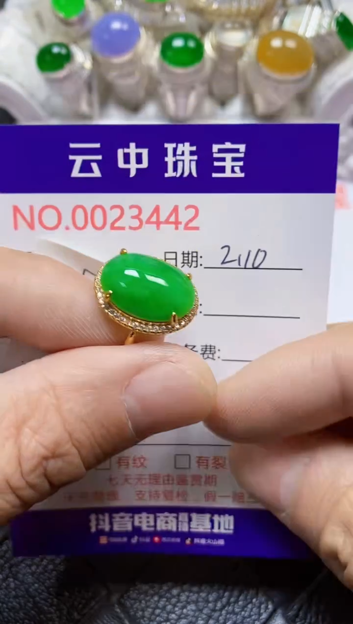 【闪购商品】翡翠戒指银S925镶嵌/3442