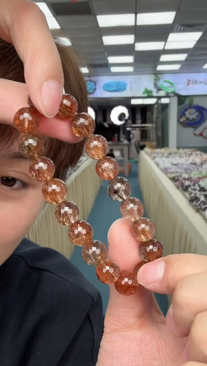 未镶嵌手串水晶11-黑金超七10m