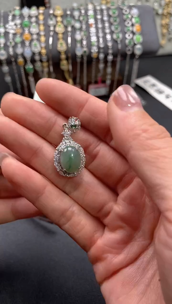 【闪购商品】翡翠戒指银S925镶嵌11111--8