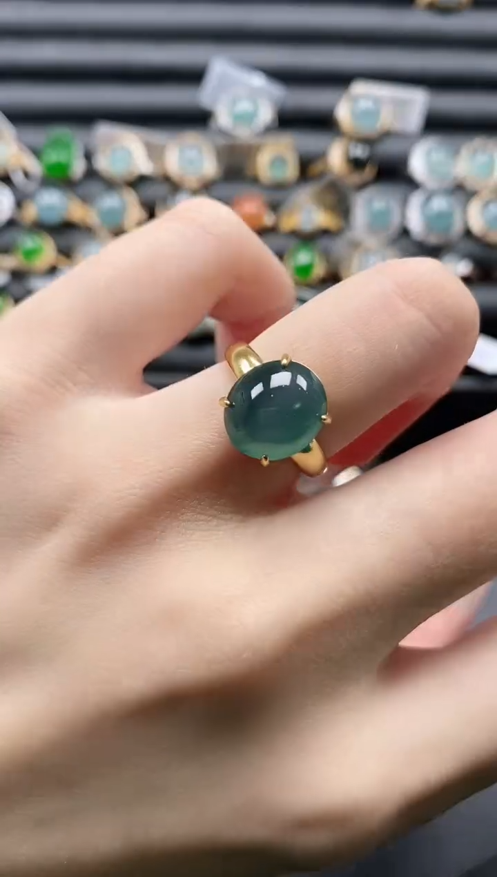 【闪购商品】翡翠戒指银S925镶嵌1111