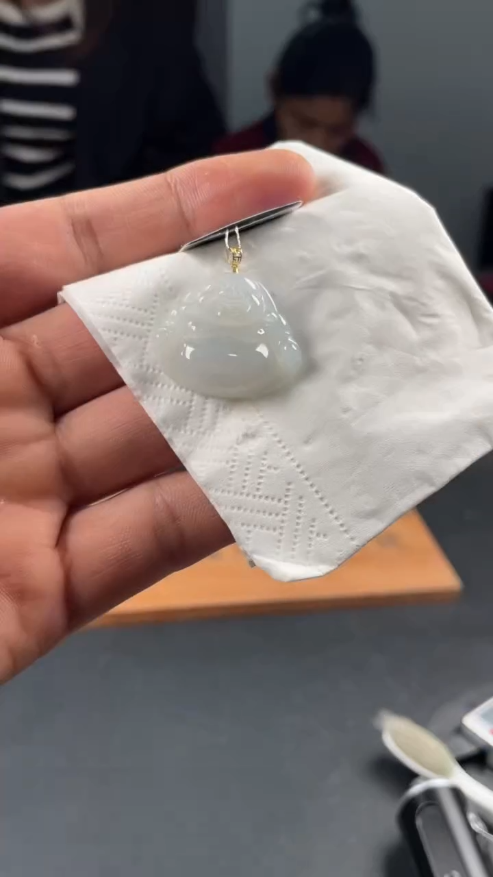 【闪购商品】翡翠颈饰18K金镶嵌缅甸A货翡翠