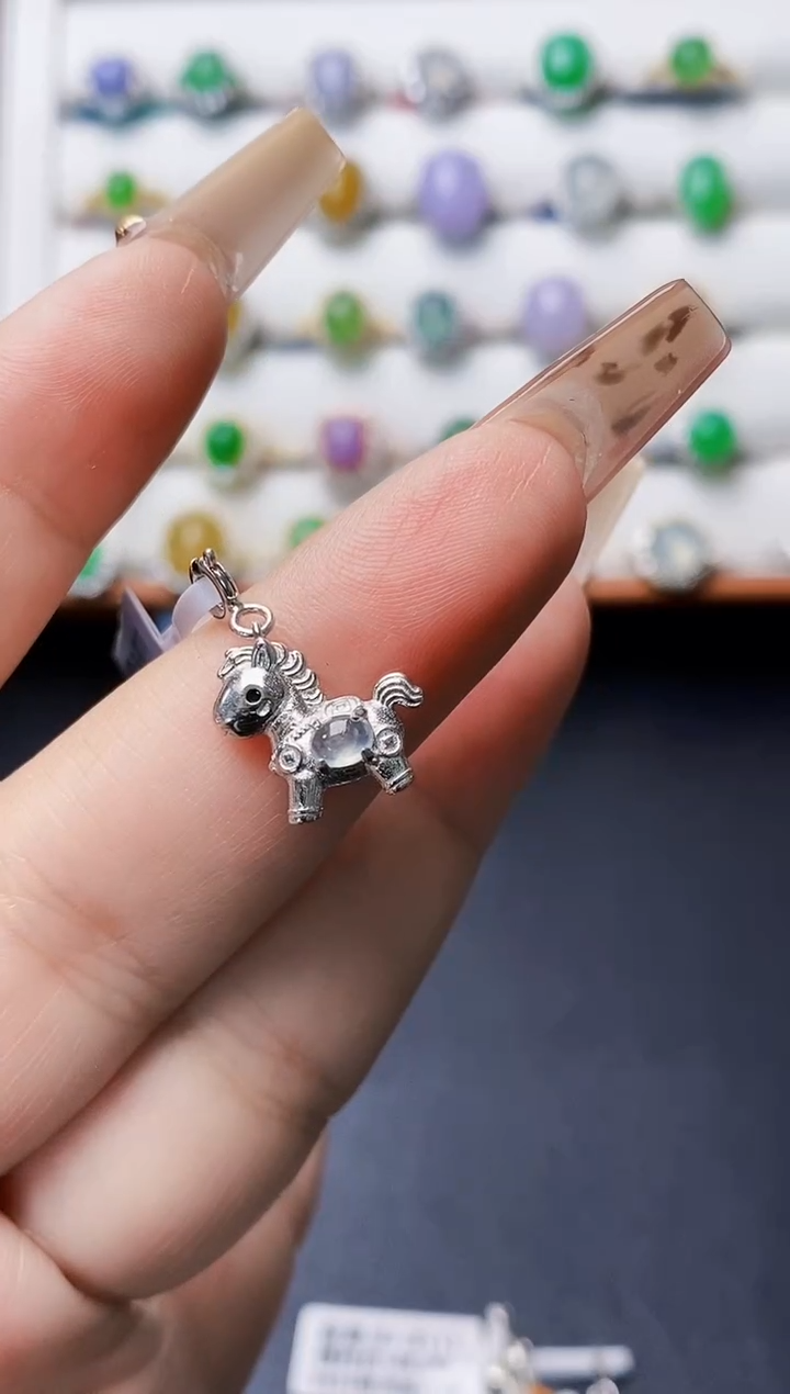 银S925镶嵌戒指翡翠0485