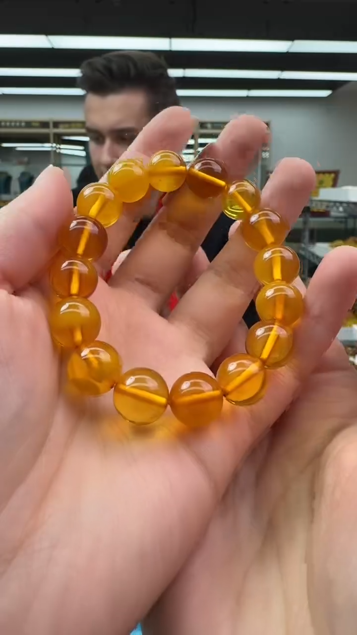【闪购商品】琥珀手链未镶嵌537秒拍号