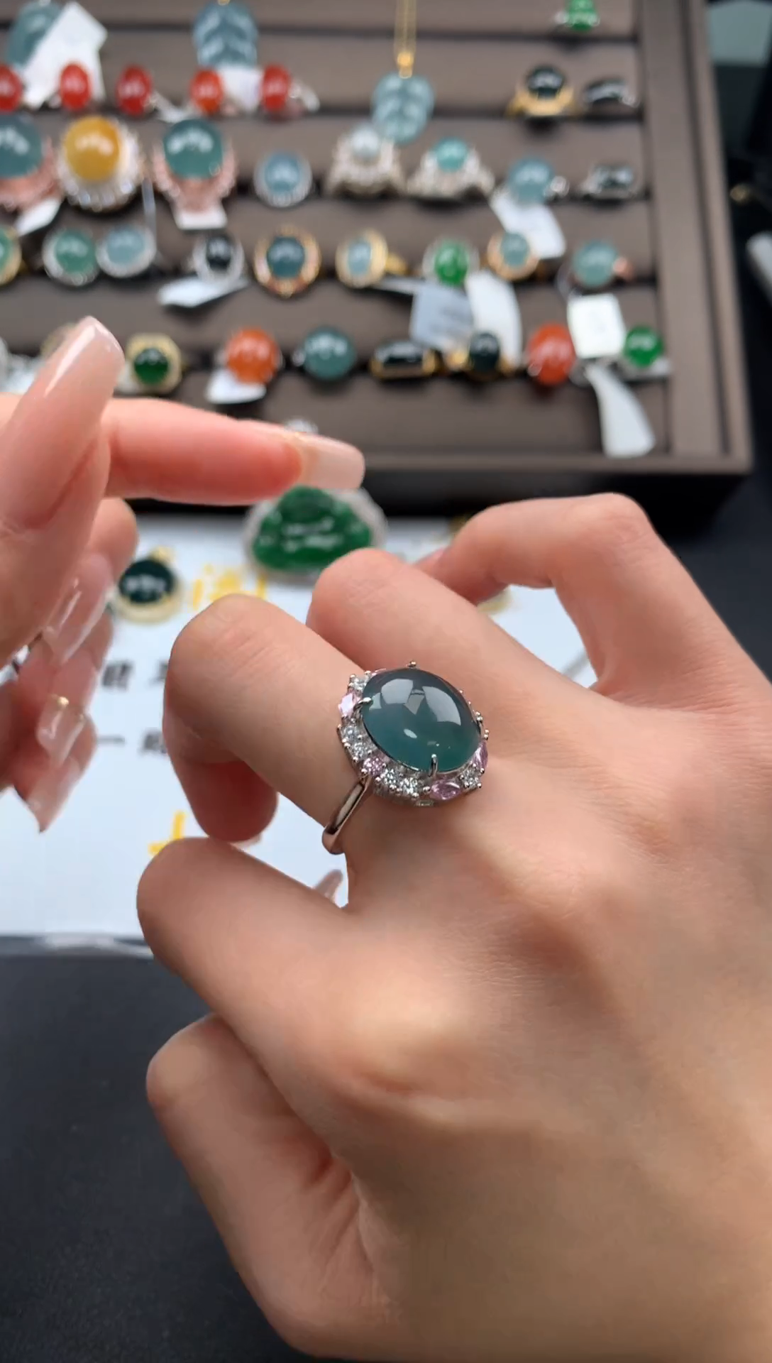 【闪购商品】翡翠戒指银S925镶嵌3123213123123