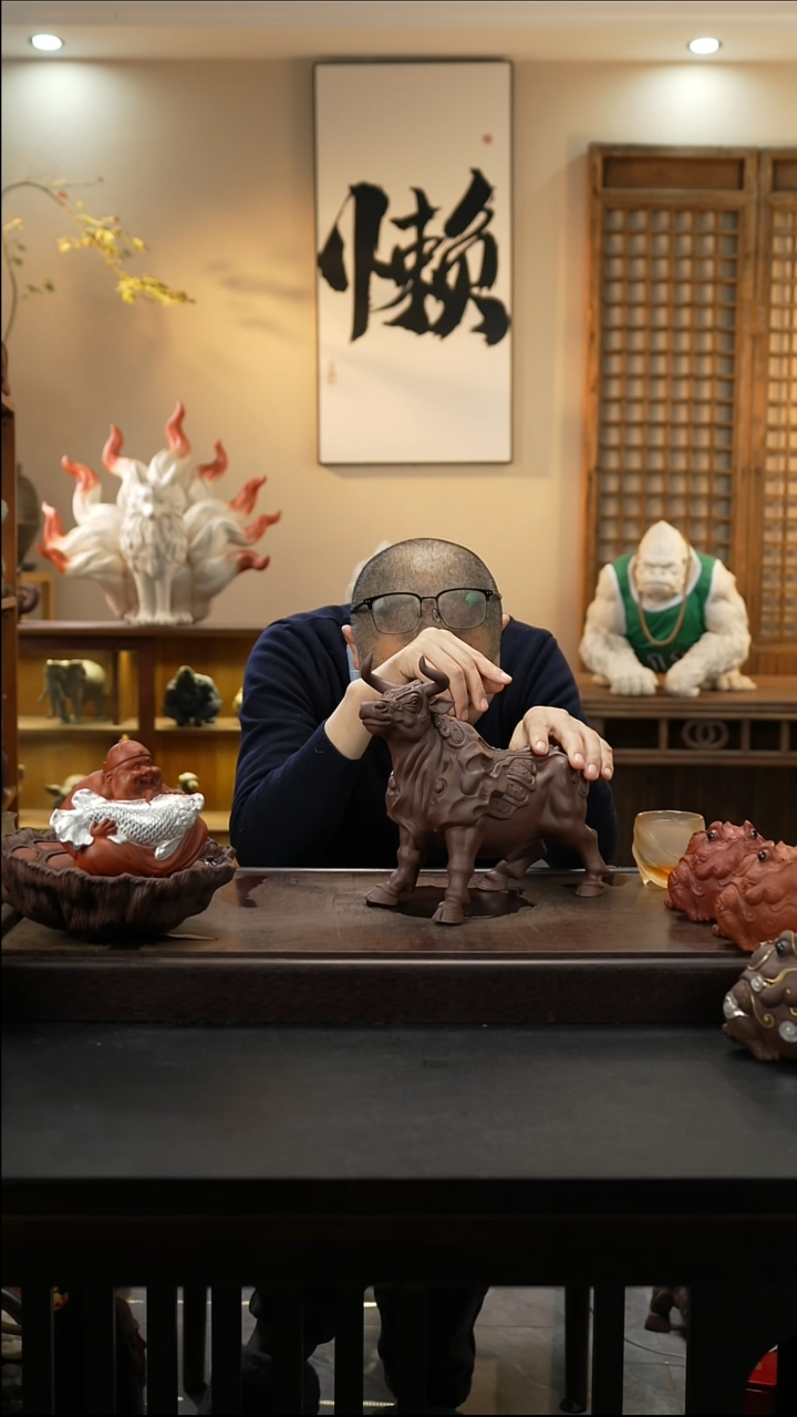 紫砂茶宠紫砂大牛