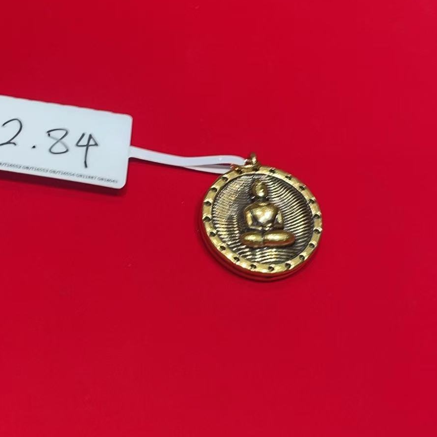 【小鑫黄金甄选】足金999佛像黑金吊坠时尚百搭精美饰品2.84g