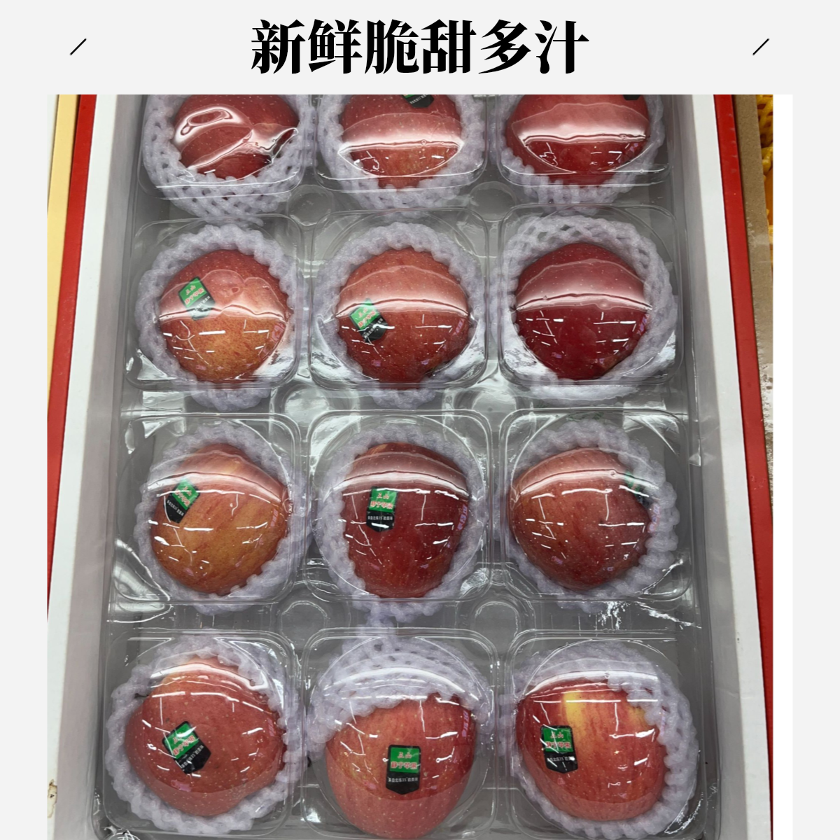 【礼盒】静宁红富士苹果，中大果，12个装