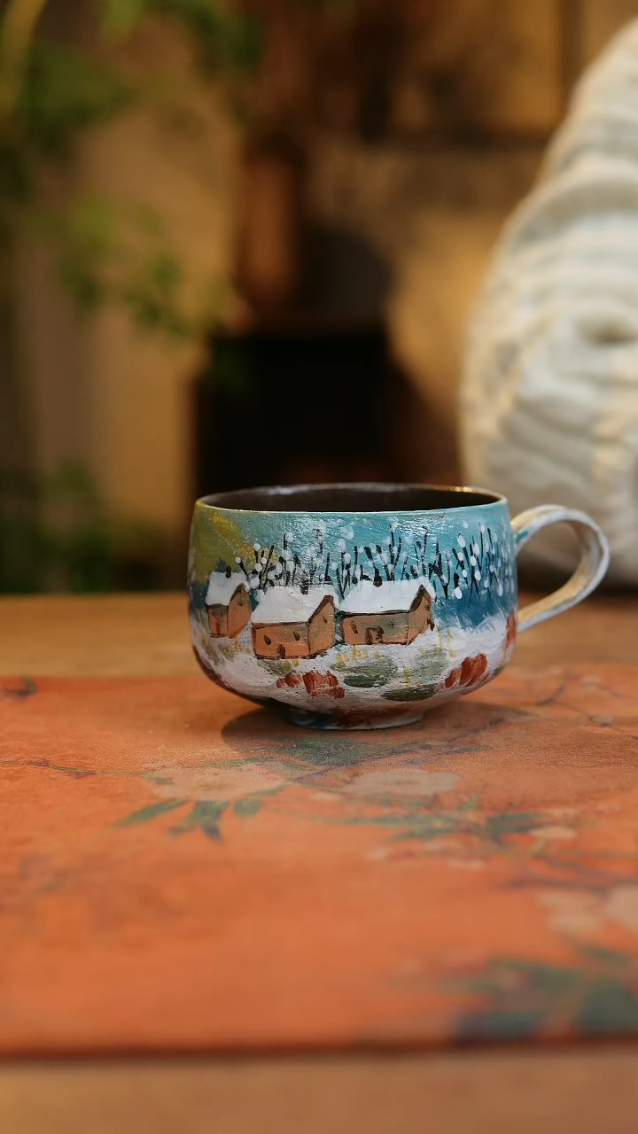 【闪购商品】瓷片1938景德镇手工手绘釉下彩高温瓷