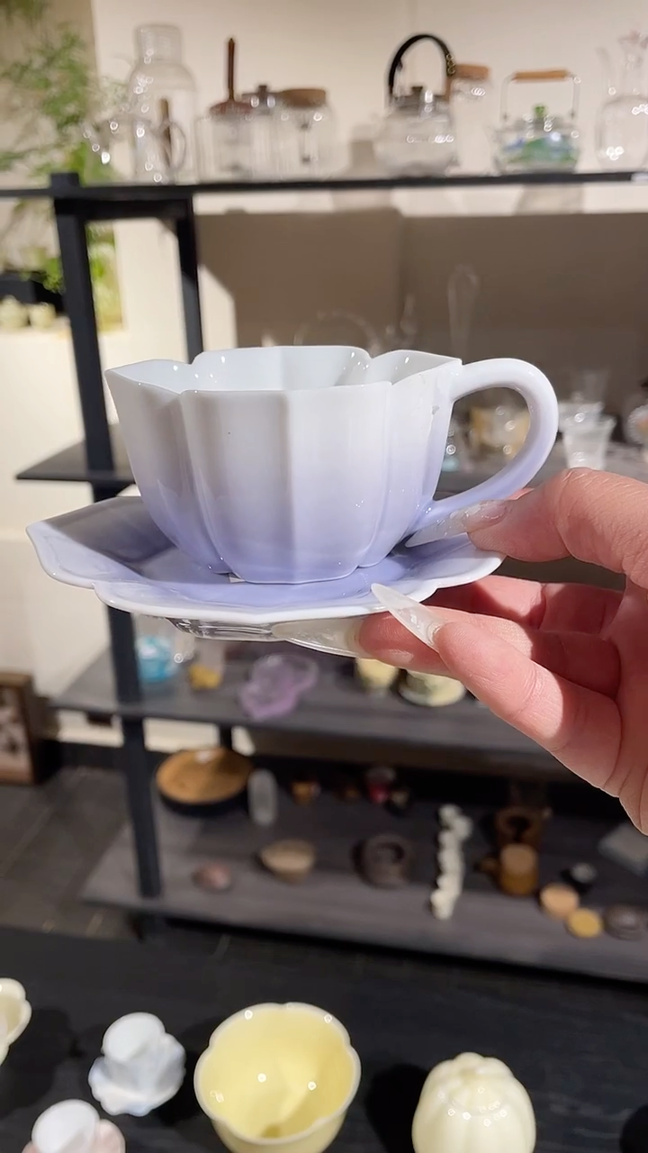 @@@@幻紫渐变咖啡杯一套100ml