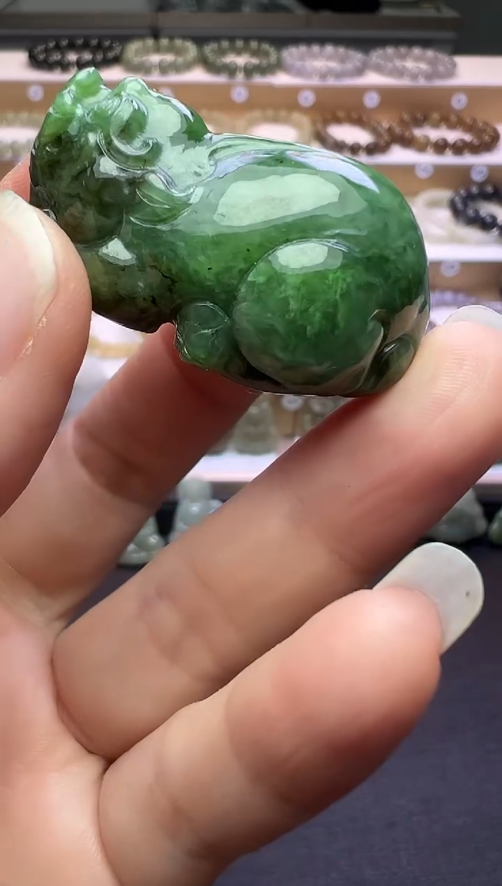 颈饰未镶嵌和田玉60号链接微包容带皮约卡38*23*19