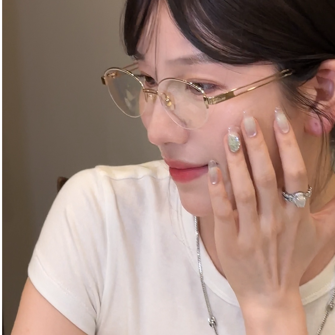 Tuge Nail“薄荷慕斯”设计师高级感原创设计师美甲TG801