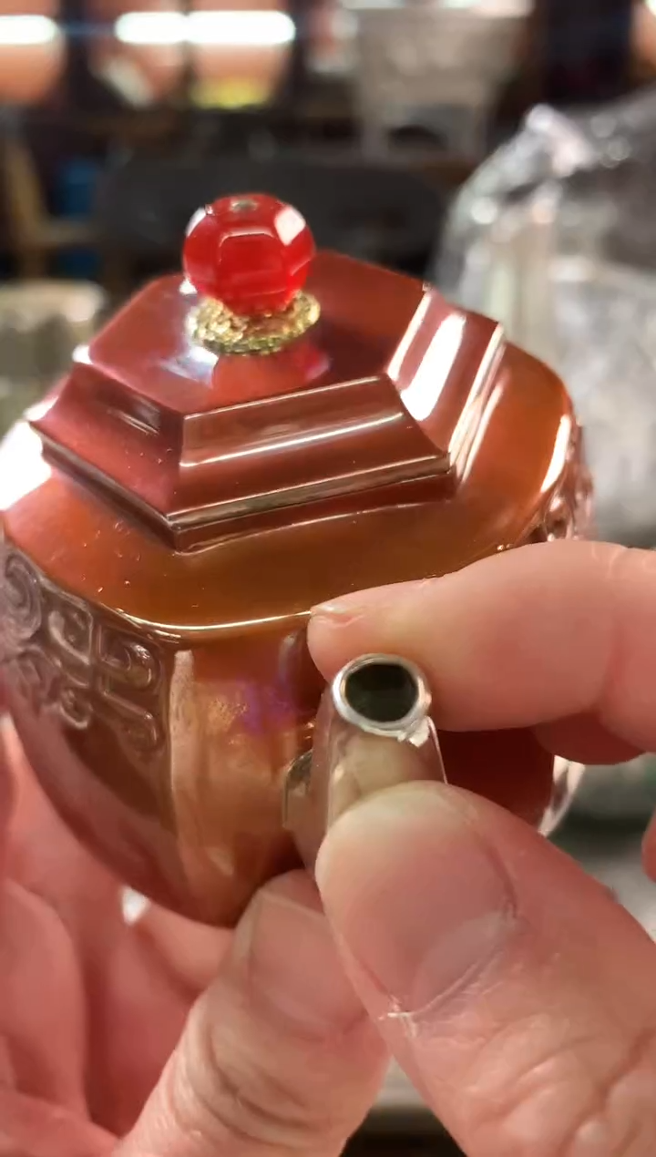 【闪购商品】足银999精工饕餮铜包银泡茶壶