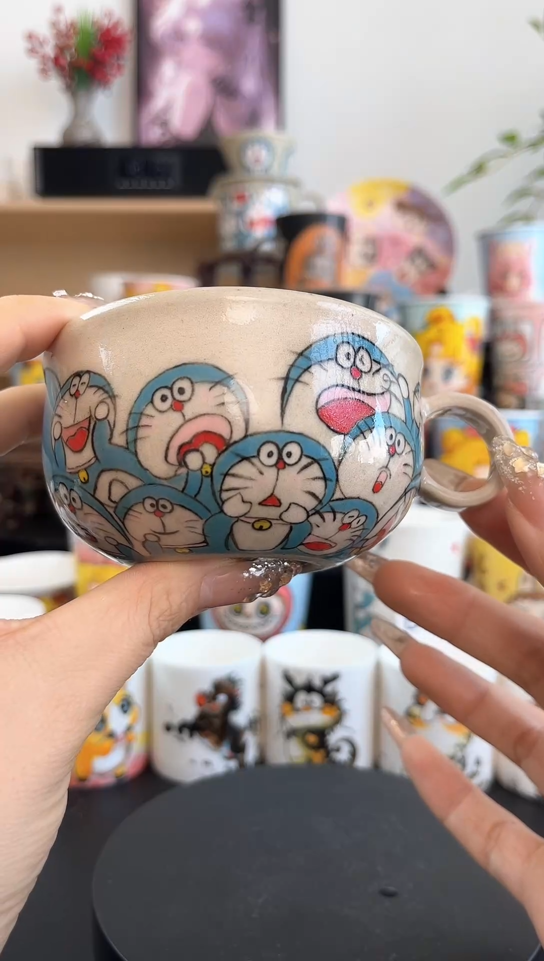 【闪购商品】摆件手工手绘陶瓷小杯杯