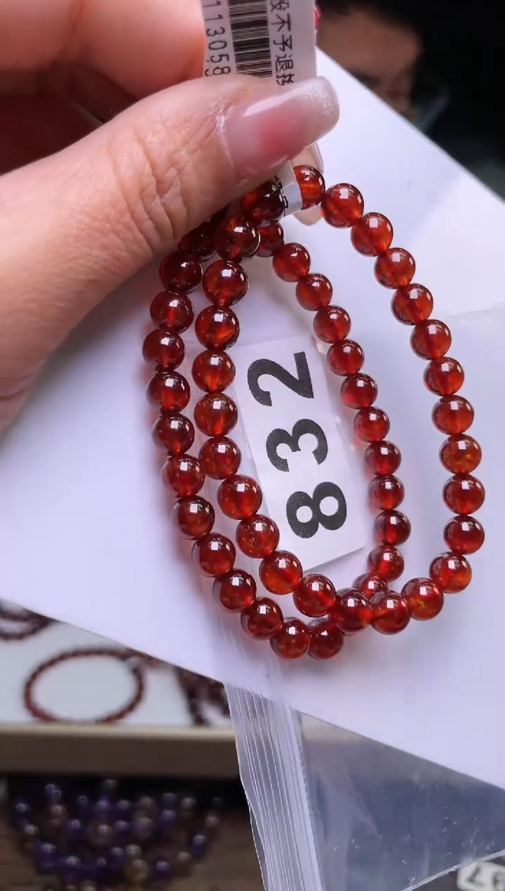 【闪购商品】石榴石手链7/832未镶嵌多样性发一件