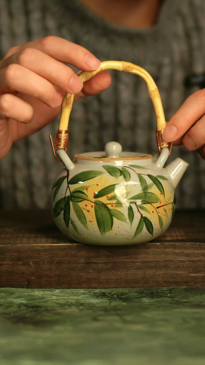 釉下彩手工手绘瓷器青诗集手工手绘瓷器