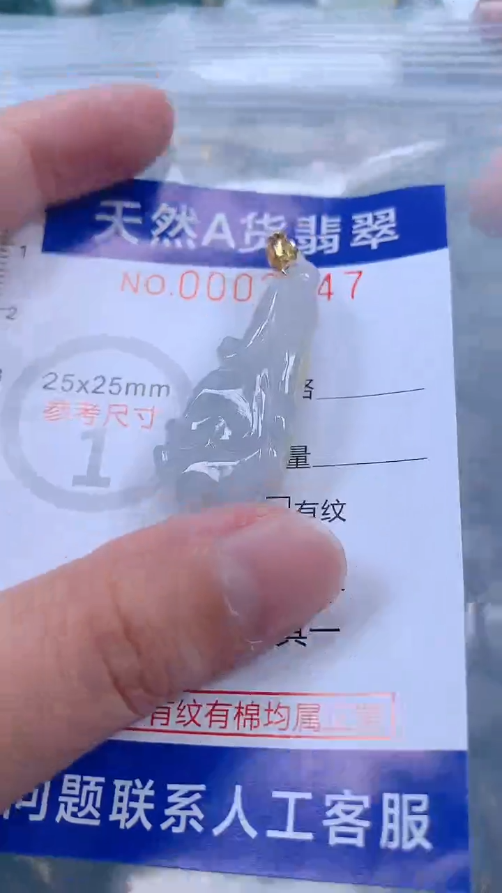 翡翠未镶嵌吊坠(不含链)1