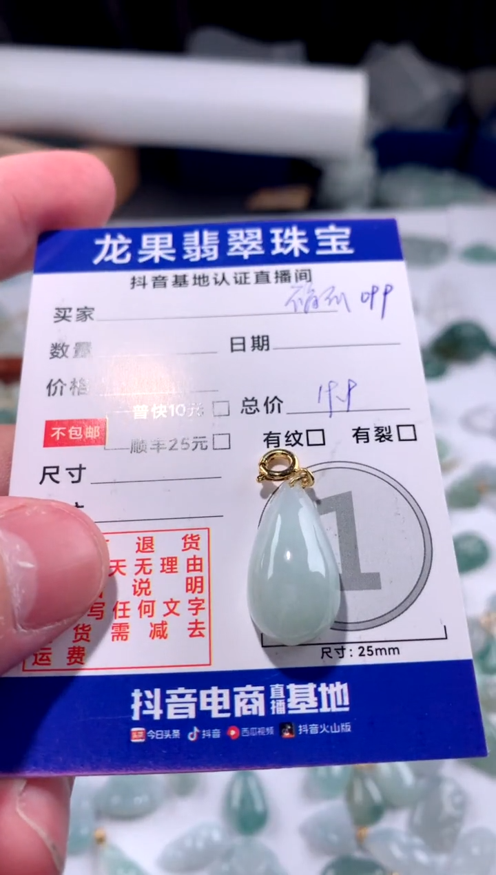 【闪购商品】翡翠颈饰未镶嵌水滴099