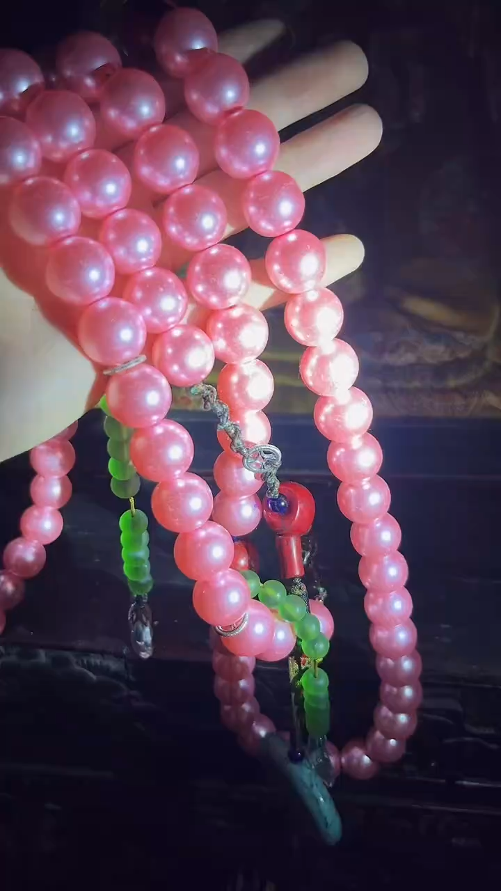 手串/手链贝壳长串.1条.粉