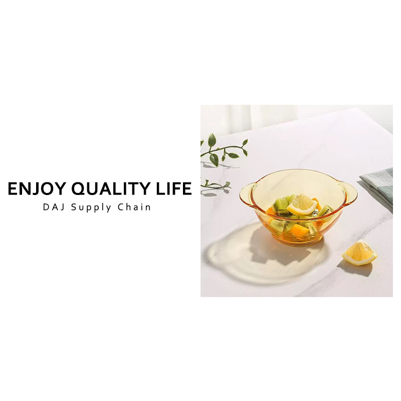 耐热耐冷双耳碗泡面碗沙拉碗高硼硅碗12.5cm