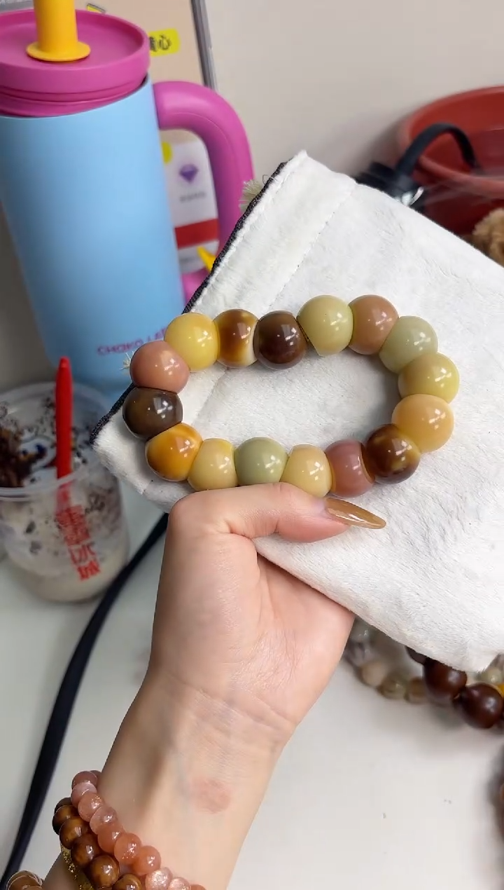 手串菩提根/象牙果沐h46紫美人玉化蒜瓣大肠20mm手串