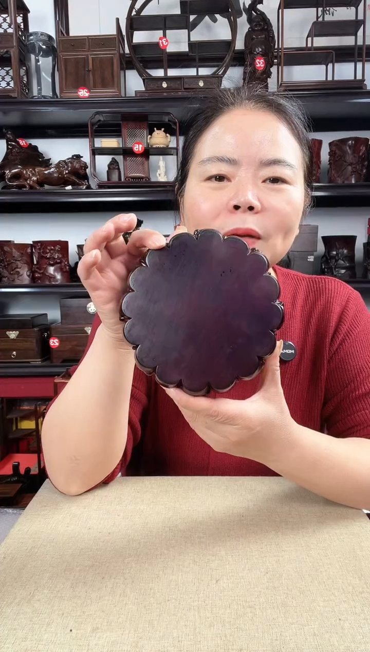 木竹节圆15老李红木工艺品