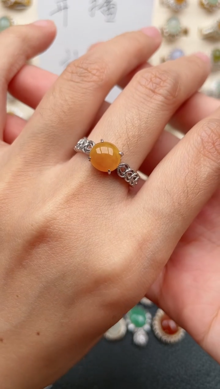 【闪购商品】翡翠戒指银S925镶嵌1111