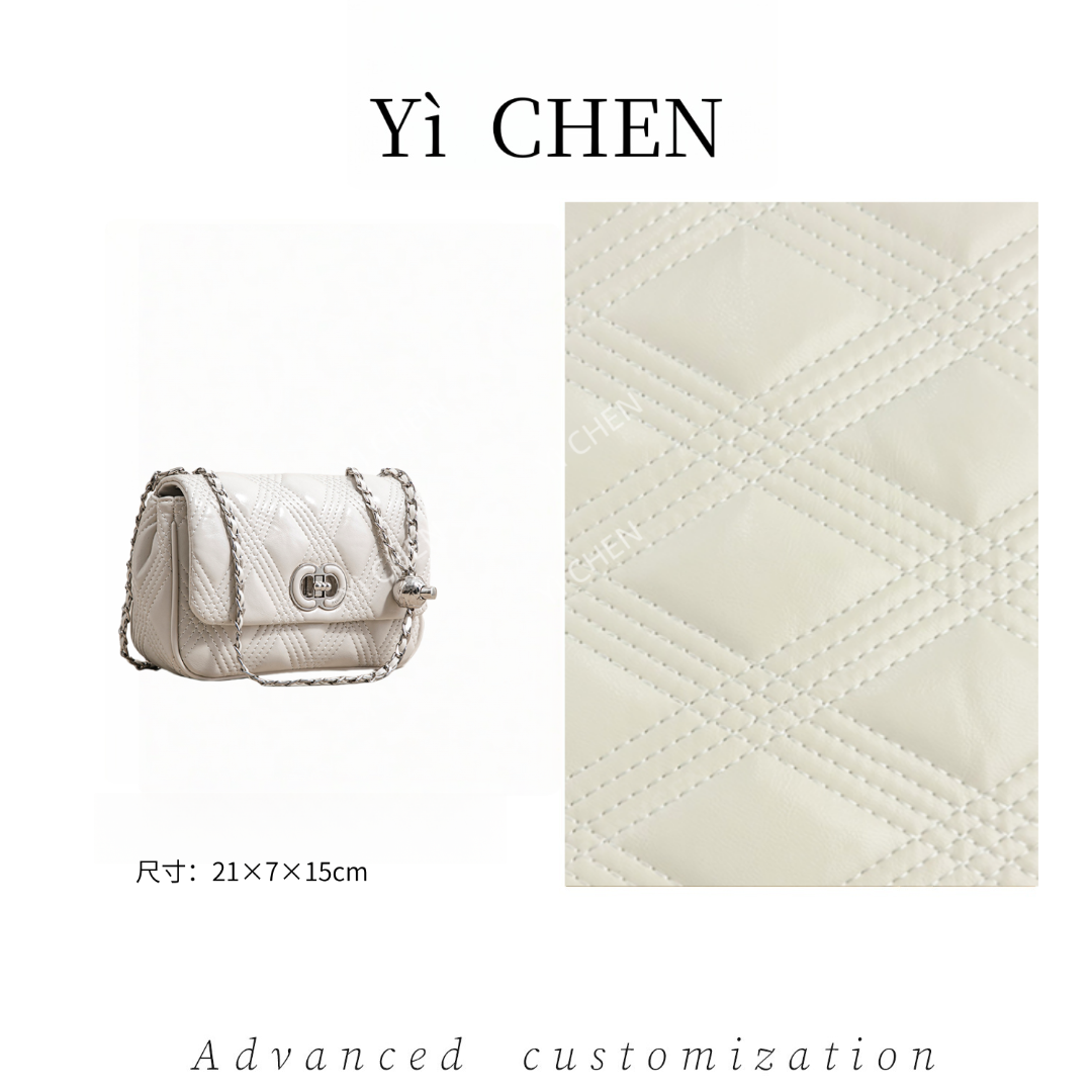 【Yì CHEN】SK-83101-奶昔白 简约时尚女士新款轻奢单肩斜跨包