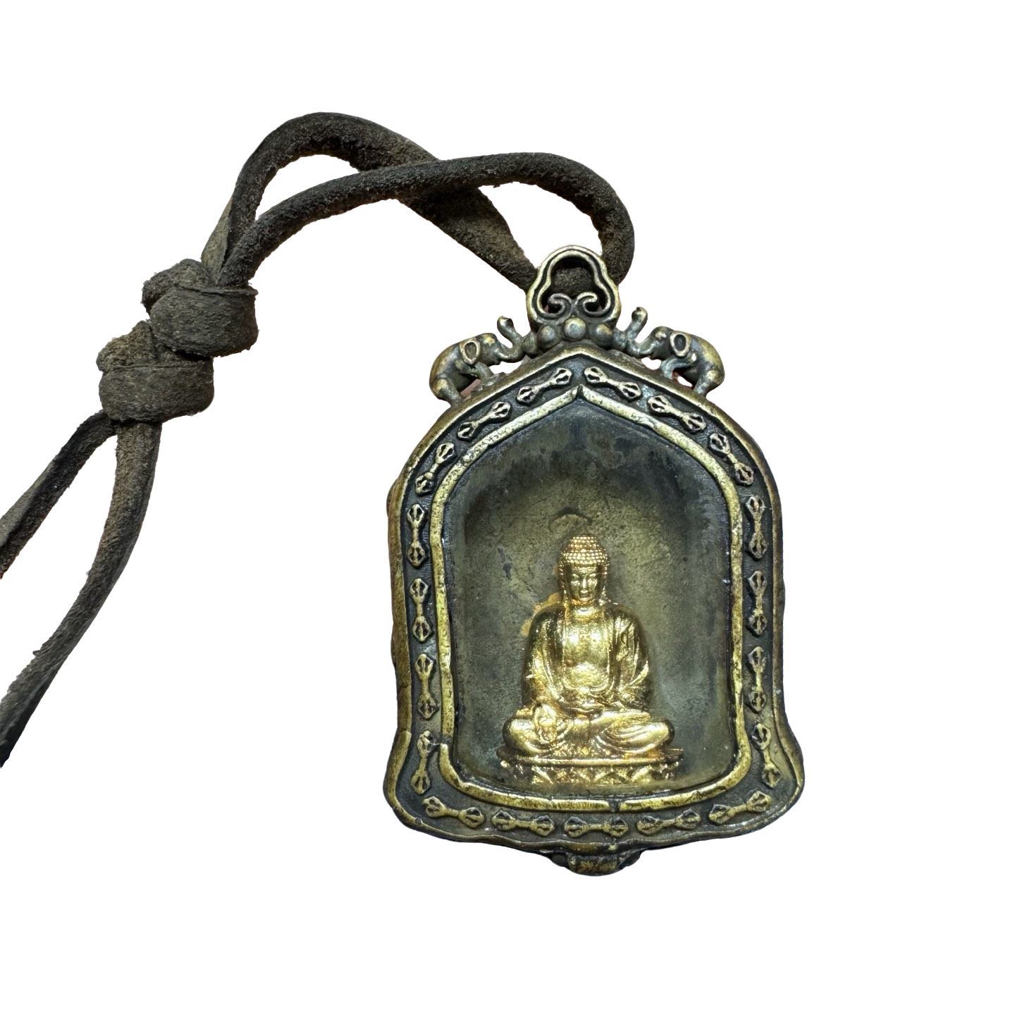 黄铜佛链雕刻坠链嘎乌盒民族风