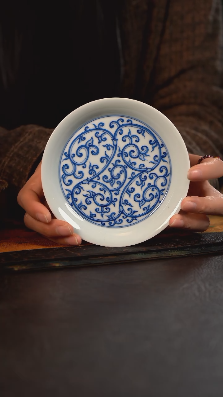 【闪购商品】杯聚澜堂仿明缠枝莲壶承