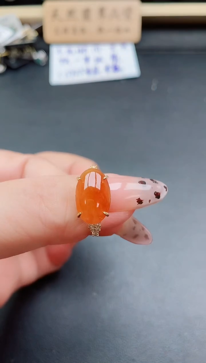 银S925镶嵌戒指翡翠1