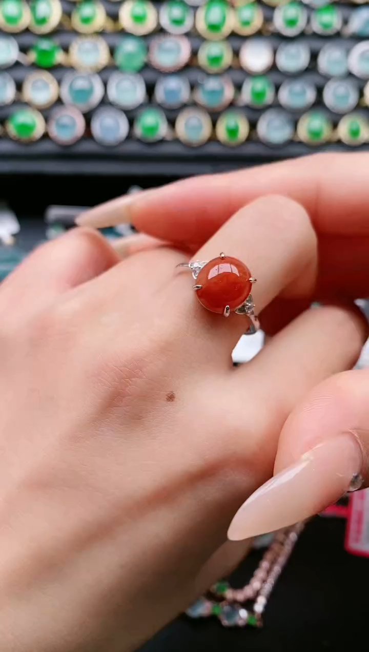 【闪购商品】翡翠戒指银S925镶嵌1111111