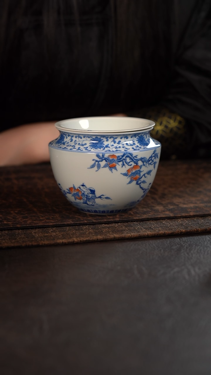 【闪购商品】杯聚澜堂九桃五福水洗带盖