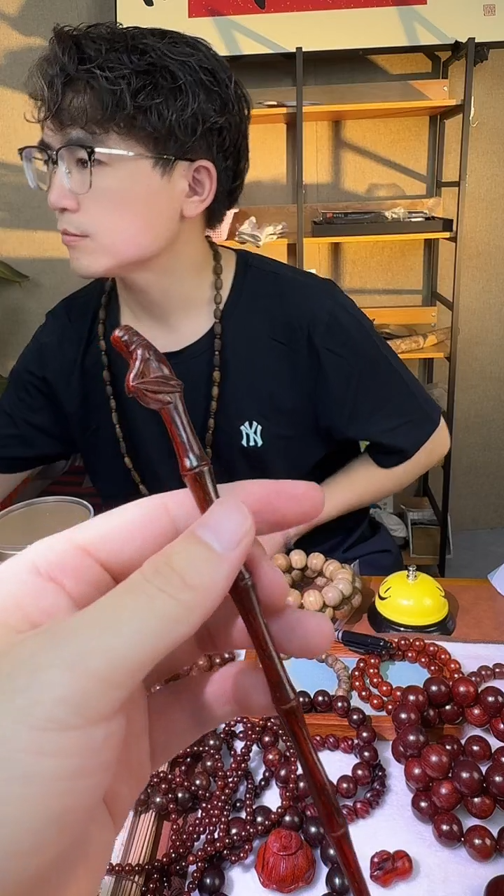 把件小叶紫檀发簪 泥料