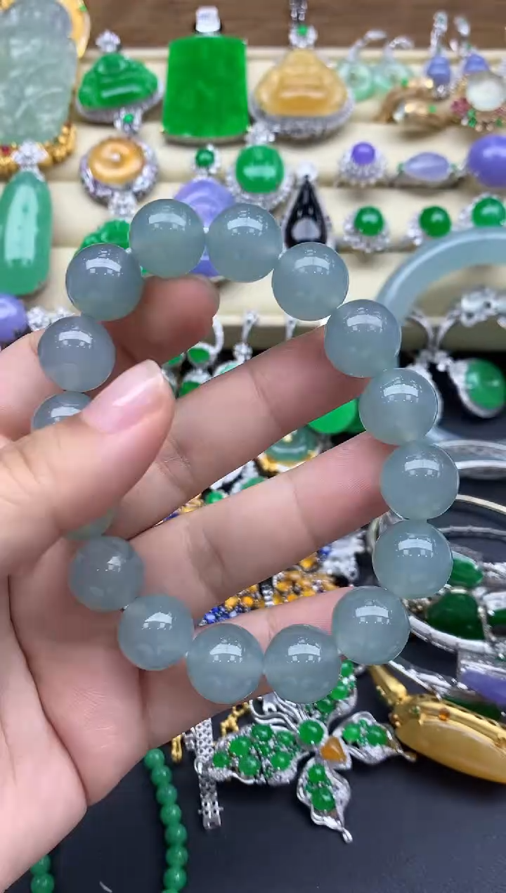 未镶嵌手链翡翠416--春日珠宝