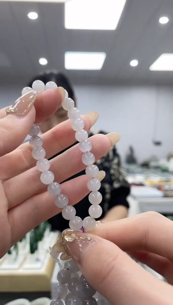 【闪购商品】和田玉手串未镶嵌多样性拍一发一7mm烟紫