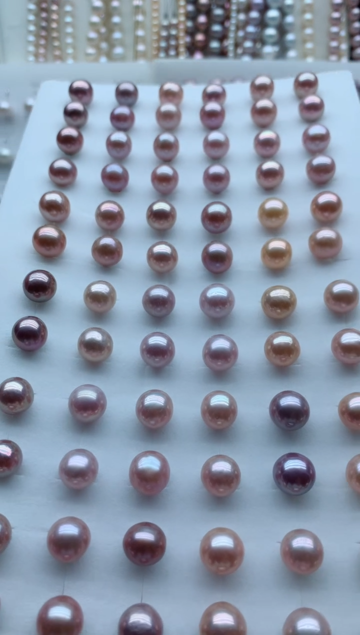 银S925镶嵌耳钉淡水珍珠多样性发其一，非无暇