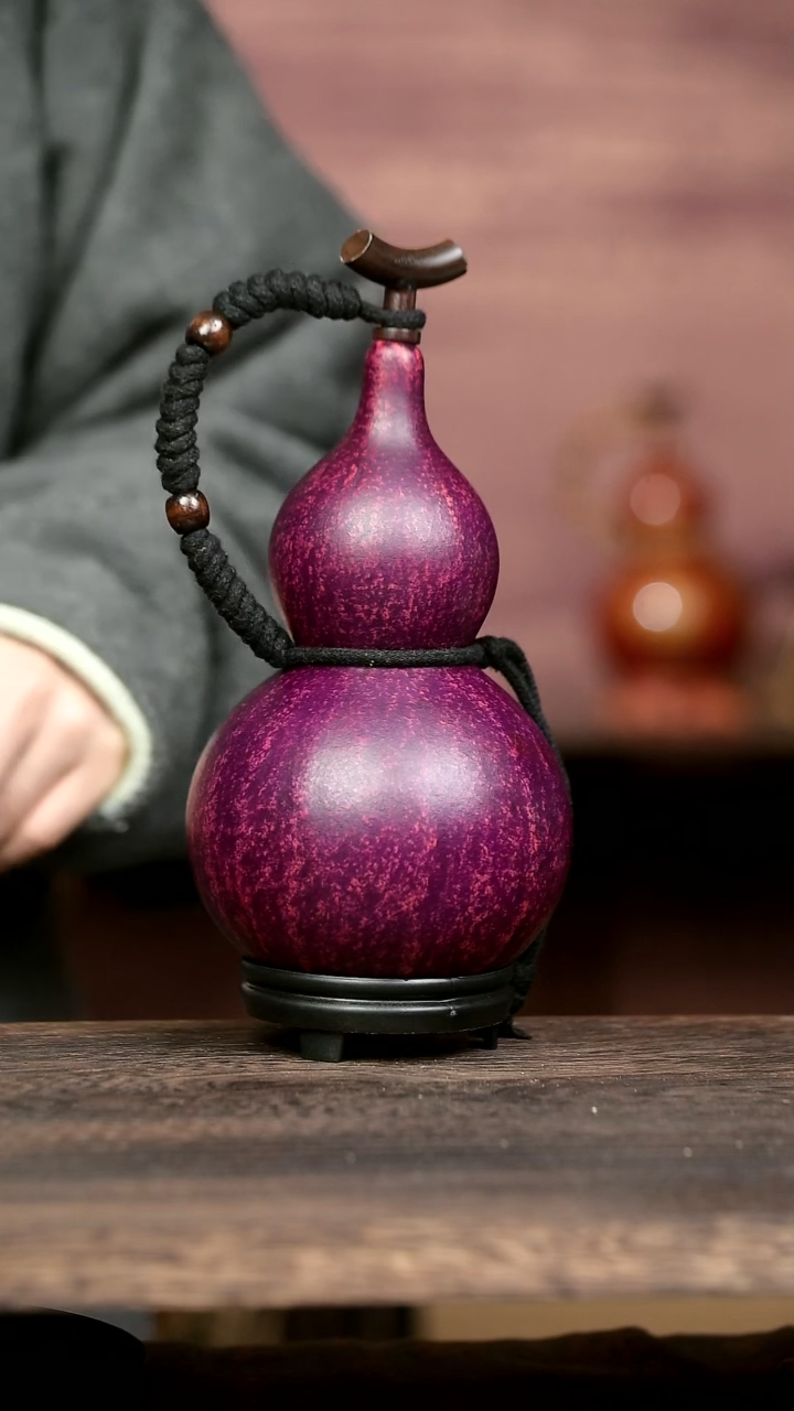 313号中药煮色  600ml左右 大漆葫芦水壶/酒壶 一物一拍