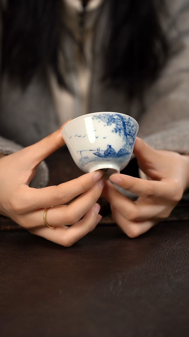 【闪购商品】杯187HLX陶瓷山水撇口杯