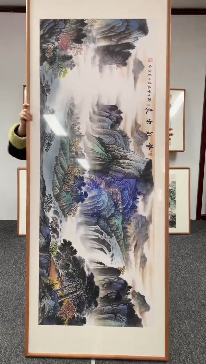 【闪购商品】国画紫气东来210*80张见召手绘作品