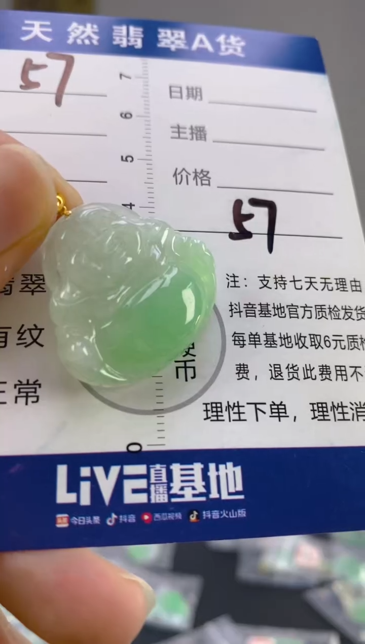 【闪购商品】翡翠颈饰18K金镶嵌天然A货翡翠